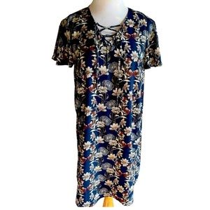 Boutique Medium Floral Shift Dress Casual Easy Wear‎